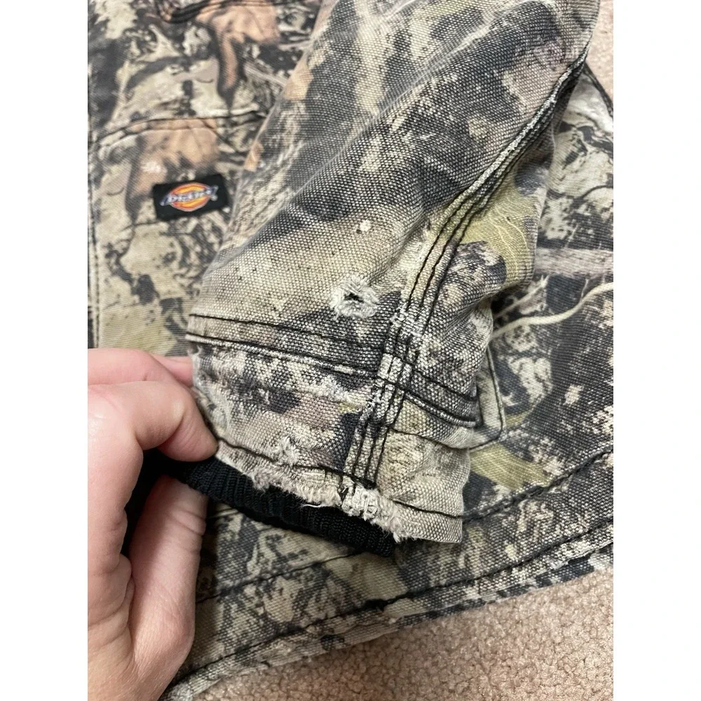 BOYS DICKIES SHERPA LINED DUCK Winter JACKET Medium CAMO‎ Zip Front